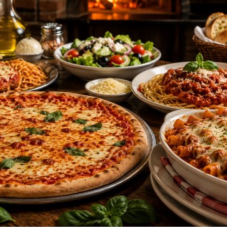 Gallery of pizza, pasta, and Italian dishes at Nunzio's in Spotswood, NJ